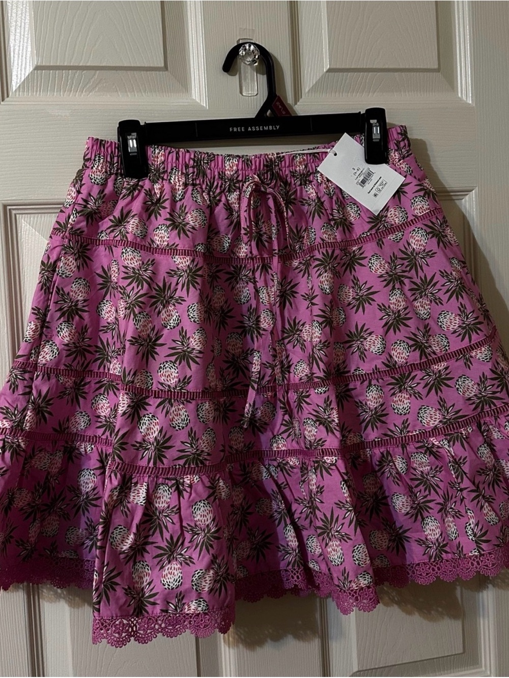 Pink Pineapple Tiered A-Line Skirt
